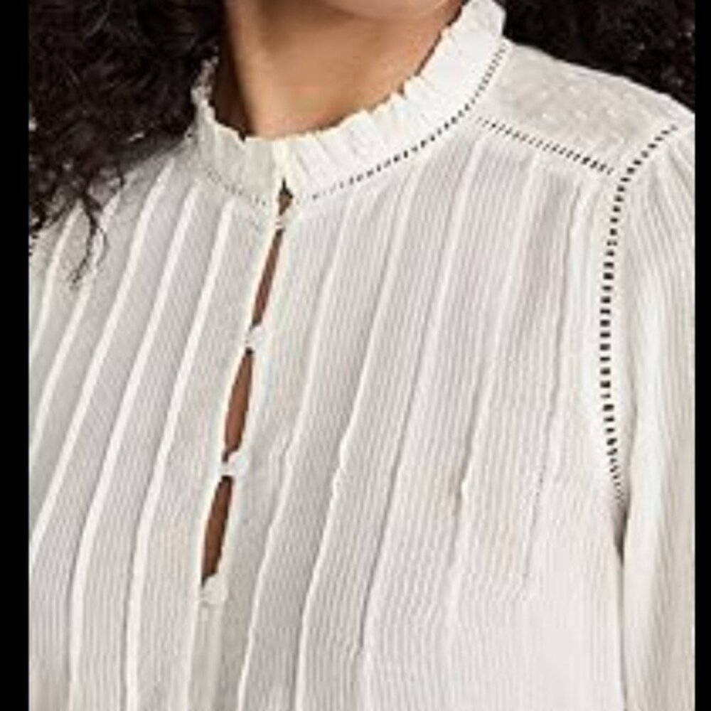 XS White Faherty Willa Blouse